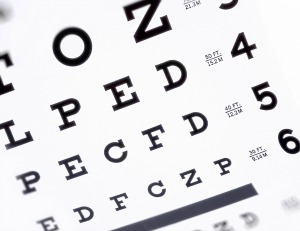 Eye exam chart